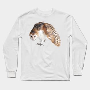 Defensive Young Barn Owl Long Sleeve T-Shirt